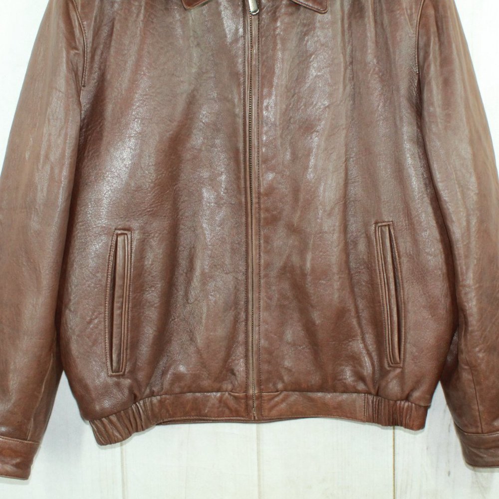 Couture Genuine Lamb Leather Full Zip Jacket Sz M - Picture 3 of 12